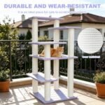 46in 5-Level Cat Tree,Indoor&Outdoor Large Cat Tower with Scratching Posts | Purple Tall Cat Tower,PVC Support Pipes and Waterproof PE Panels,Durable and Simple to Wipe Clean,Easy to Assemble CTT-8 - Image 3