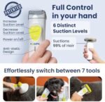 Professional Dog Grooming Vacuum Kit, Dogs & Cats, Direct Handheld Control, 7 Grooming Tools, Deshedding and Dematting for Grooming, Large 2.2L Dust Bin, UL, HEPA Filter | Direct Handheld Control, 7 Grooming Tools, Deshedding and Dematting for Grooming, L - Image 4