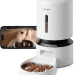 PETLIBRO Automatic Cat Feeder with Camera, Auto Pet Food Dispenser Slow Feeder Dog Bowl, 1080P HD Video with Night Vision, 5G WiFi with 2-Way Audio, Stainless Steel Slow Food Tray for Small Dogs