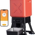 Automatic Dog Feeder for Large Dogs, 14L Capacity, Remote Feeding, Anti-Blockage System, Timed Auto Dog Food Dispenser, 2.4G WiFi App Control，Dual Power Supply,Stainless Steel Bowl