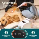 PetCove FurrFluff Dog Grooming Vacuum, Clippers, Blow Dryer, 2.6L Dust Bin | Dog Vacuum for Shedding Grooming with HEPA Filter, Nail Grinder, Self-Cleaning Brushes, 3-Speed Suction, 3 Heat Settings - Image 7