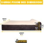 KOPEKS Jumbo Orthopedic Dog Bed - 7-inch Thick Memory Foam Pet Bed with Pillow with Removable Cover & Free Waterproof Liner - for Large Breed Dogs, XL, Brown-Plush Top - Image 7
