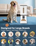Automatic Dog Feeder Large Breed: 12L/50 Cup Capacity for Kibble up to 20mm | Anti-Clog Dog Food Dispenser - HD 1080P Camera for Remote Mealtime Check-Ins - WiFi App Scheduling Easy Setup by Yakry - Image 5