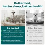FurHaven Orthopedic Dog Bed for Large Dogs, Luxe Lounger Contour Mattress with Solid Orthopedic Foam Slab for Joint Support, Removable Washable Cover - Jumbo Plus XXL, Plush Suede, Cream - Image 6