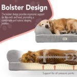 Friends Forever X-Large Dog Bed, Orthopedic Dog Sofa Memory Foam Mattress, Calming Dog Couch Bed, Wall Rim Pillow, Water Resistant Liner, Washable Cover, Non-Slip Bottom, Chester, X-Large Grey | Calming Dog Couch, Water Resistant Pet Bed, Washable Cover, Non-Slip Bottom, Chester, Grey, 44" x 34" x 10" - Image 2