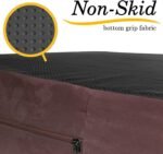 KOPEKS Jumbo Orthopedic Dog Bed - 7-inch Thick Memory Foam Pet Bed with Pillow with Removable Cover & Free Waterproof Liner - for Large Breed Dogs, XL, Brown-Plush Top - Image 9