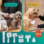 PetCove FurrFluff Dog Grooming Vacuum, Clippers, Blow Dryer, 2.6L Dust Bin | Dog Vacuum for Shedding Grooming with HEPA Filter, Nail Grinder, Self-Cleaning Brushes, 3-Speed Suction, 3 Heat Settings - Image 2