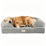 Friends Forever X-Large Dog Bed, Orthopedic Dog Sofa Memory Foam Mattress, Calming Dog Couch Bed, Wall Rim Pillow, Water Resistant Liner, Washable Cover, Non-Slip Bottom, Chester, X-Large Grey | Calming Dog Couch, Water Resistant Pet Bed, Washable Cover, Non-Slip Bottom, Chester, Grey, 44" x 34" x 10"