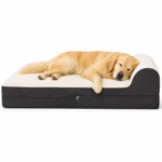 KOPEKS Jumbo Orthopedic Dog Bed - 7-inch Thick Memory Foam Pet Bed with Pillow with Removable Cover & Free Waterproof Liner - for Large Breed Dogs, XL, Brown-Plush Top